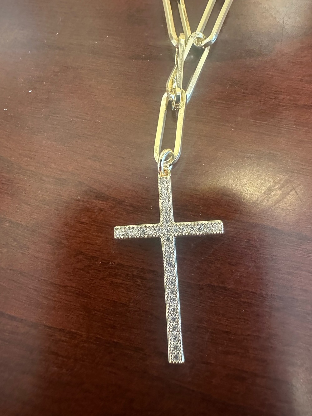 Gold Cross Pendant Necklace - Elegant Women’s Jewelry